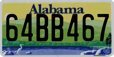 AL license plate 64BB467