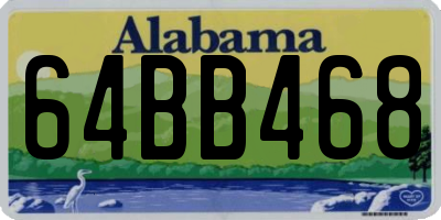 AL license plate 64BB468