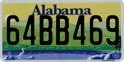 AL license plate 64BB469