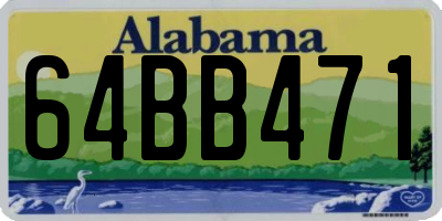 AL license plate 64BB471
