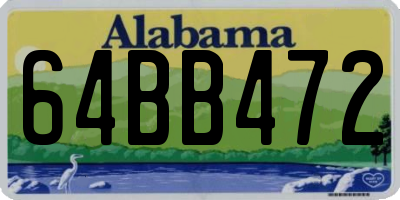 AL license plate 64BB472