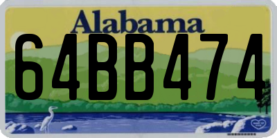 AL license plate 64BB474
