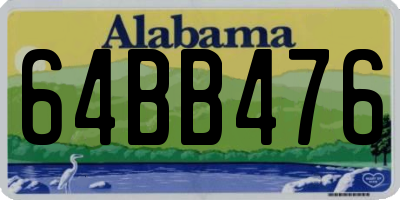 AL license plate 64BB476