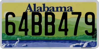AL license plate 64BB479