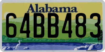 AL license plate 64BB483