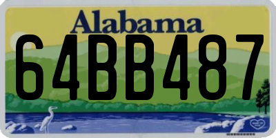 AL license plate 64BB487