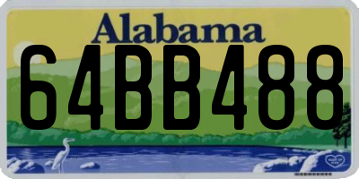 AL license plate 64BB488