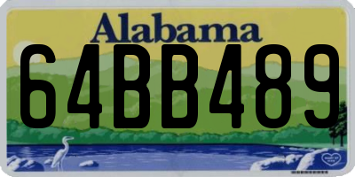 AL license plate 64BB489