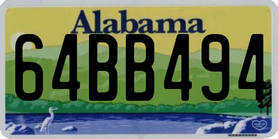 AL license plate 64BB494