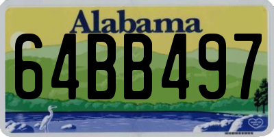 AL license plate 64BB497