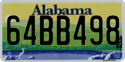 AL license plate 64BB498