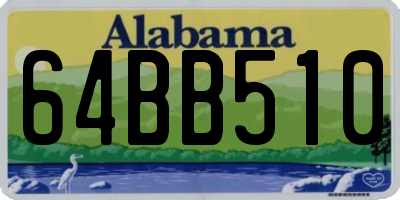 AL license plate 64BB510