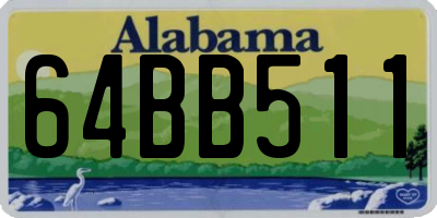 AL license plate 64BB511