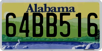 AL license plate 64BB516