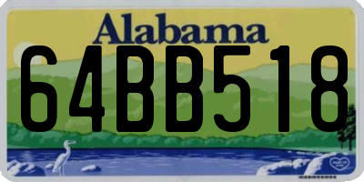 AL license plate 64BB518