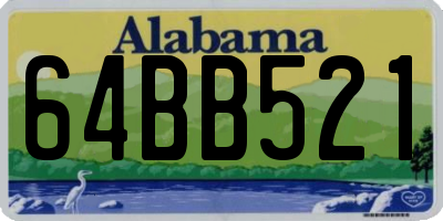 AL license plate 64BB521