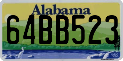 AL license plate 64BB523