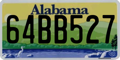 AL license plate 64BB527