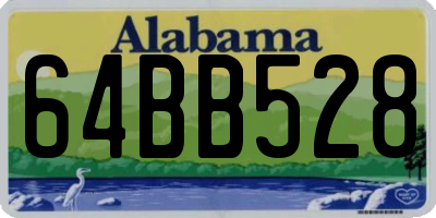 AL license plate 64BB528