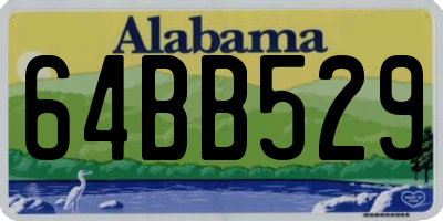 AL license plate 64BB529