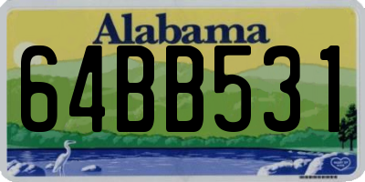 AL license plate 64BB531