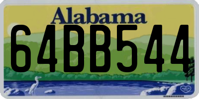 AL license plate 64BB544
