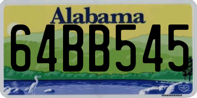 AL license plate 64BB545