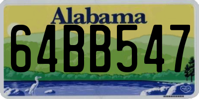 AL license plate 64BB547