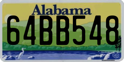 AL license plate 64BB548