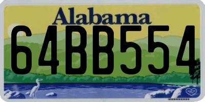 AL license plate 64BB554