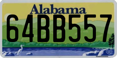 AL license plate 64BB557