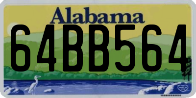 AL license plate 64BB564