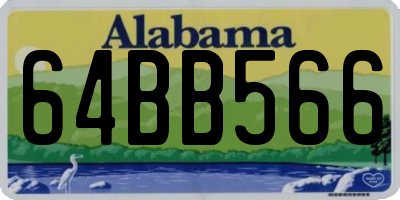 AL license plate 64BB566