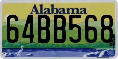 AL license plate 64BB568