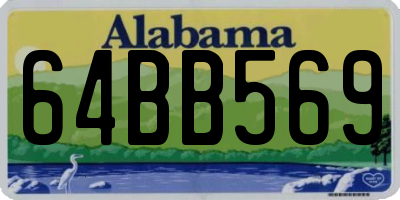 AL license plate 64BB569