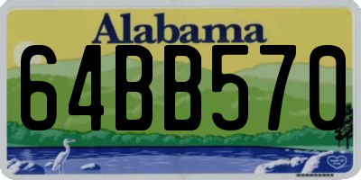 AL license plate 64BB570