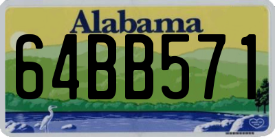 AL license plate 64BB571