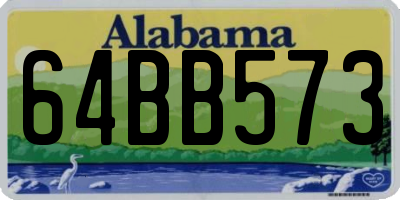 AL license plate 64BB573
