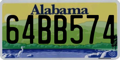 AL license plate 64BB574