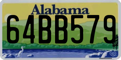 AL license plate 64BB579