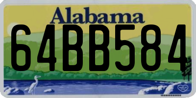 AL license plate 64BB584