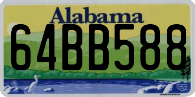 AL license plate 64BB588
