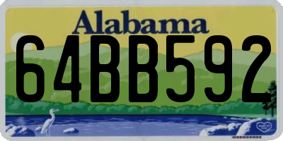 AL license plate 64BB592