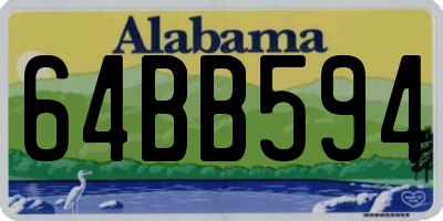 AL license plate 64BB594