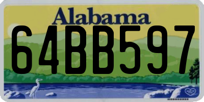 AL license plate 64BB597