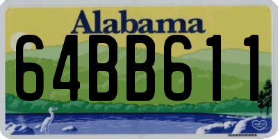 AL license plate 64BB611