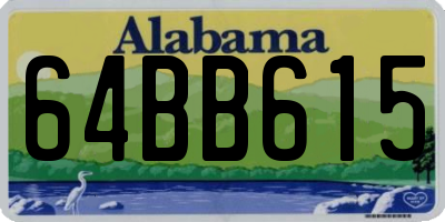 AL license plate 64BB615