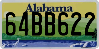 AL license plate 64BB622