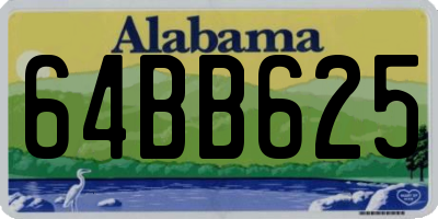 AL license plate 64BB625