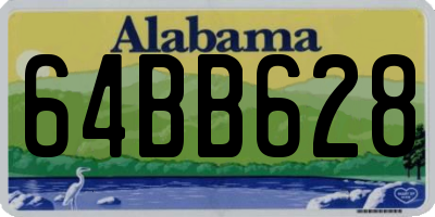 AL license plate 64BB628